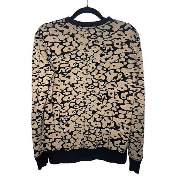 Rag & Bone Women’s XS Amoeba Knit Sweater Black & Beige Crewneck Cotton Stretch - Picture 3 of 7